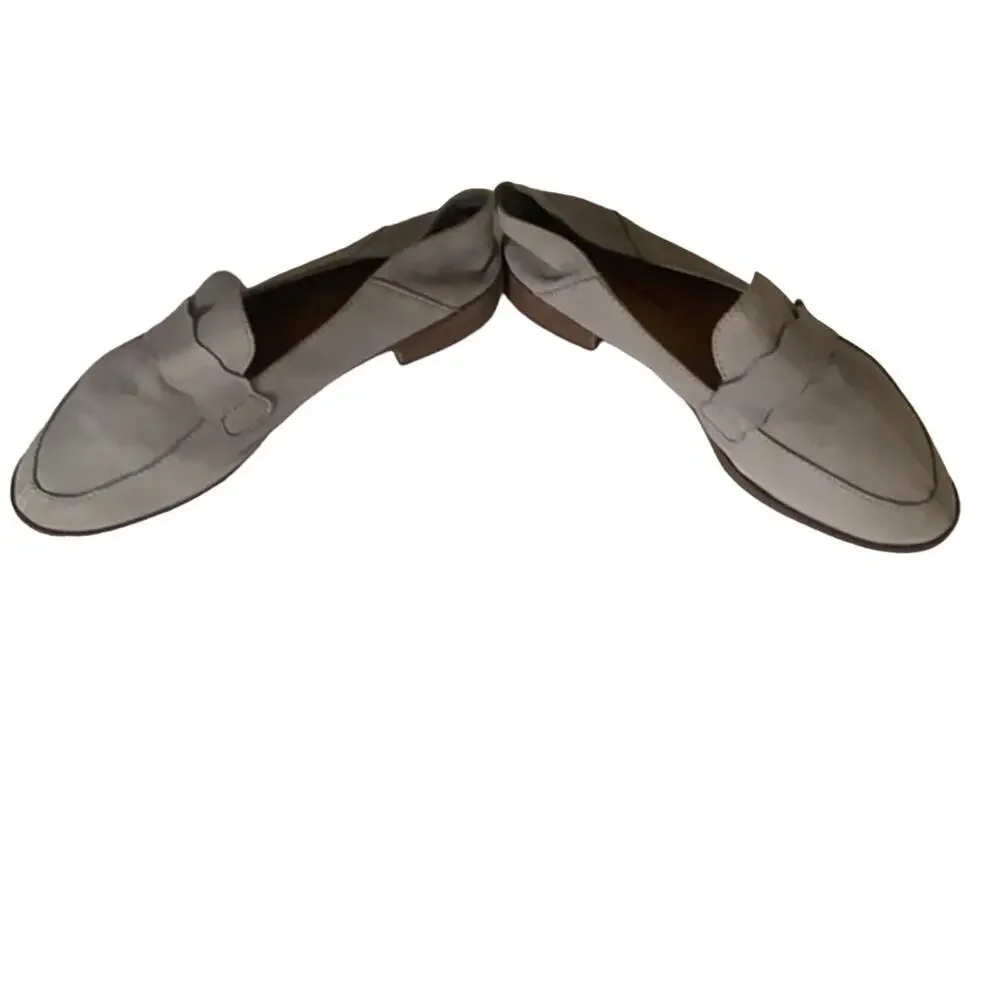 Lucky Brand Soft Grey Suede Loafers Size 7